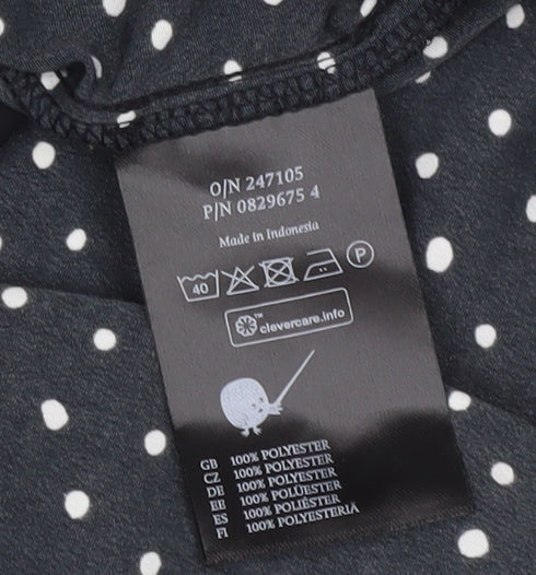 Womens UK Size 14 Monki Black Classic Blouse