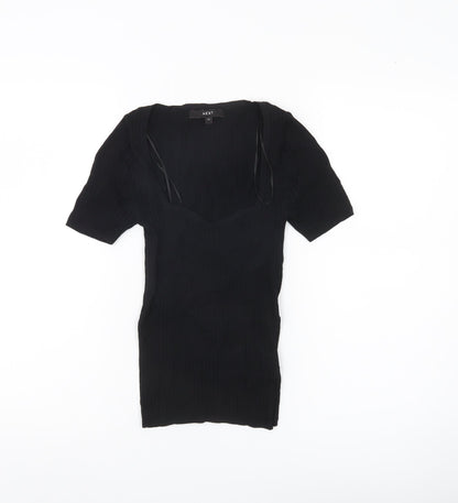 Next Women’s Black XS Slim Fit Sweetheart Knit Top