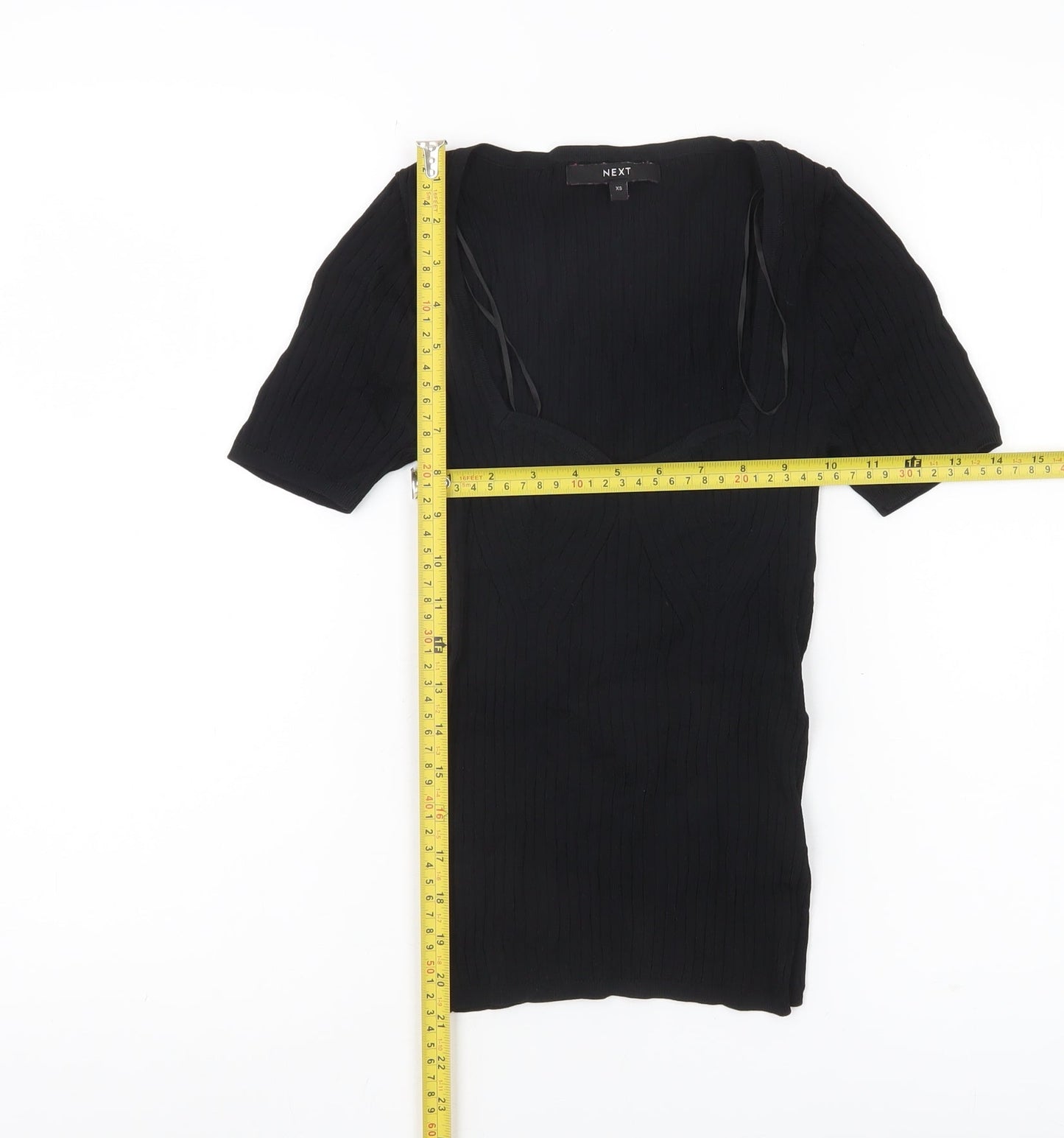Next Women’s Black XS Slim Fit Sweetheart Knit Top