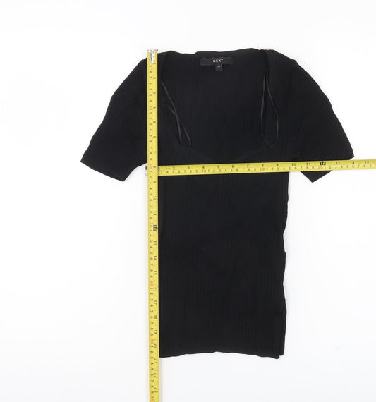 Next Women’s Black XS Slim Fit Sweetheart Knit Top