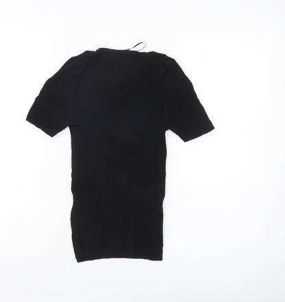 Next Women’s Black XS Slim Fit Sweetheart Knit Top