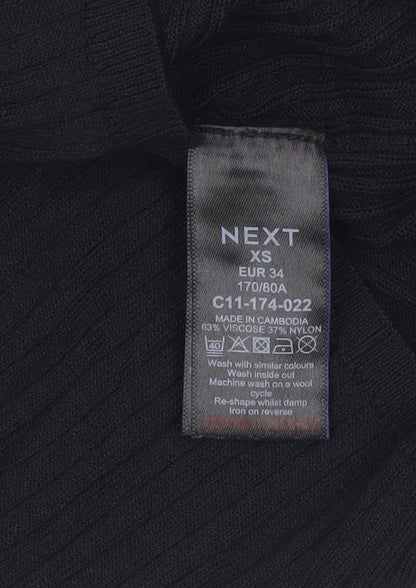 Next Women’s Black XS Slim Fit Sweetheart Knit Top