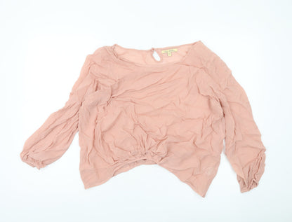 Womens UK Size 14 NEXT Pink Tunic Blouse
