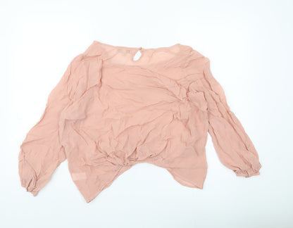 Womens UK Size 14 NEXT Pink Tunic Blouse