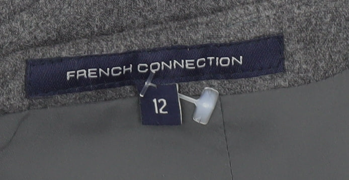 French Connection Women’s Grey Wool Blend Sheath Dress Size 12