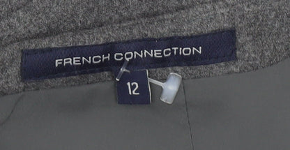 French Connection Women’s Grey Wool Blend Sheath Dress Size 12