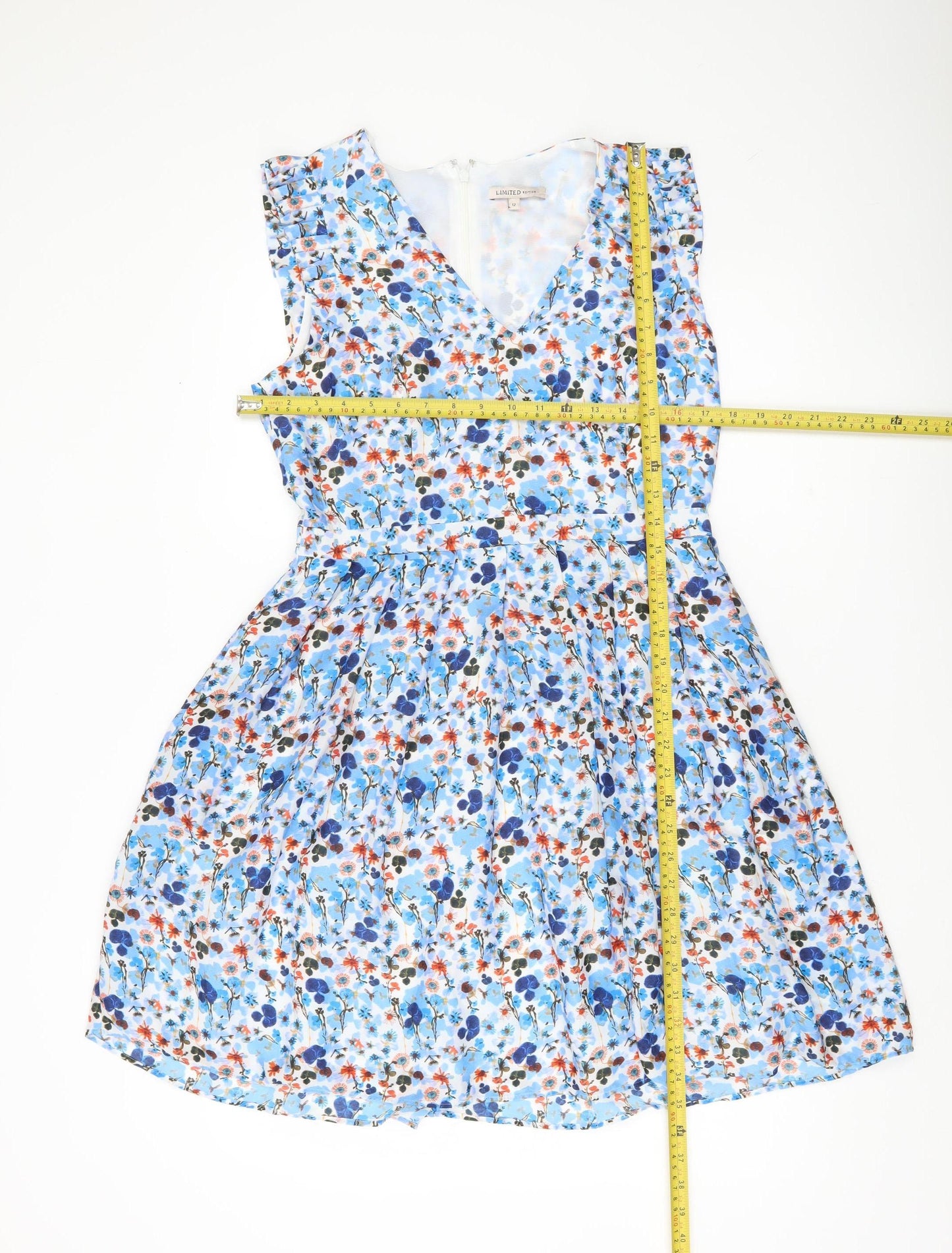 Marks and Spencer Women’s Blue Floral Fit & Flare Dress Size 12