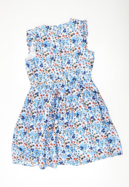 Marks and Spencer Women’s Blue Floral Fit & Flare Dress Size 12