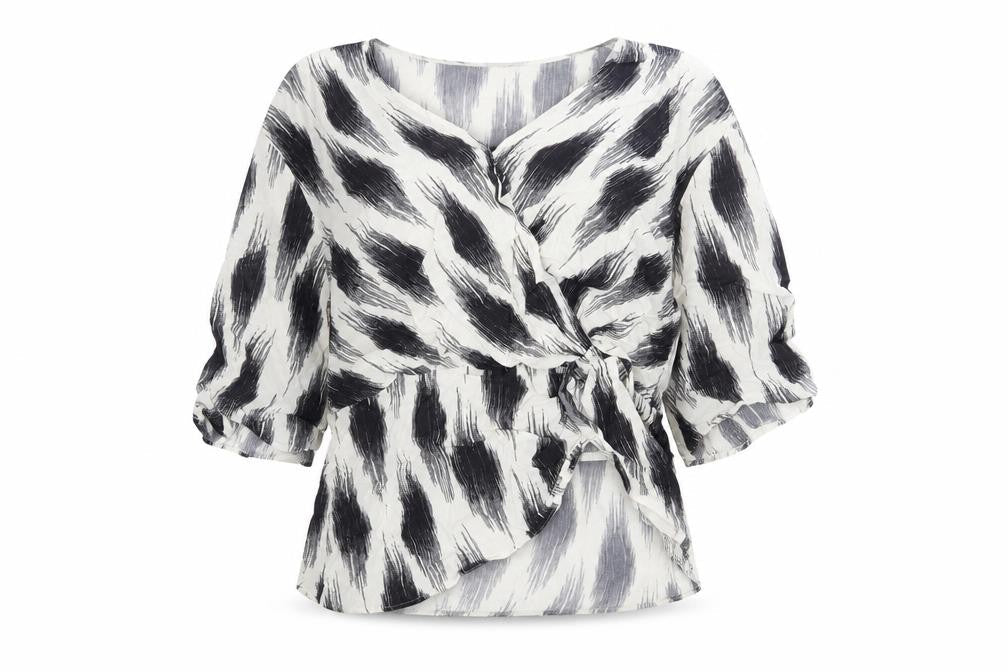 Womens UK Size 14 Marks and Spencer Multicoloured Wrap Blouse