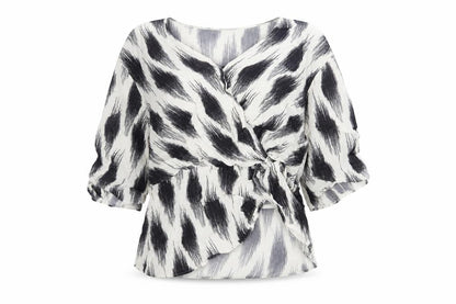 Womens UK Size 14 Marks and Spencer Multicoloured Wrap Blouse