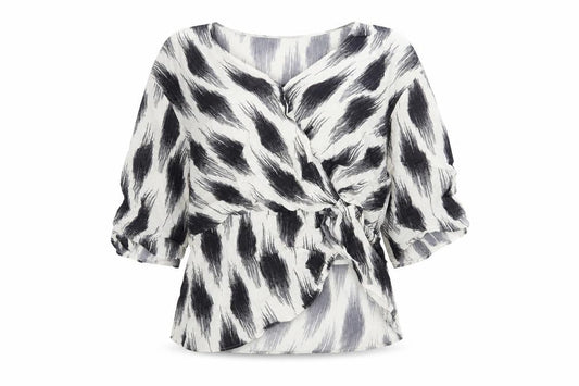 Womens UK Size 14 Marks and Spencer Multicoloured Wrap Blouse