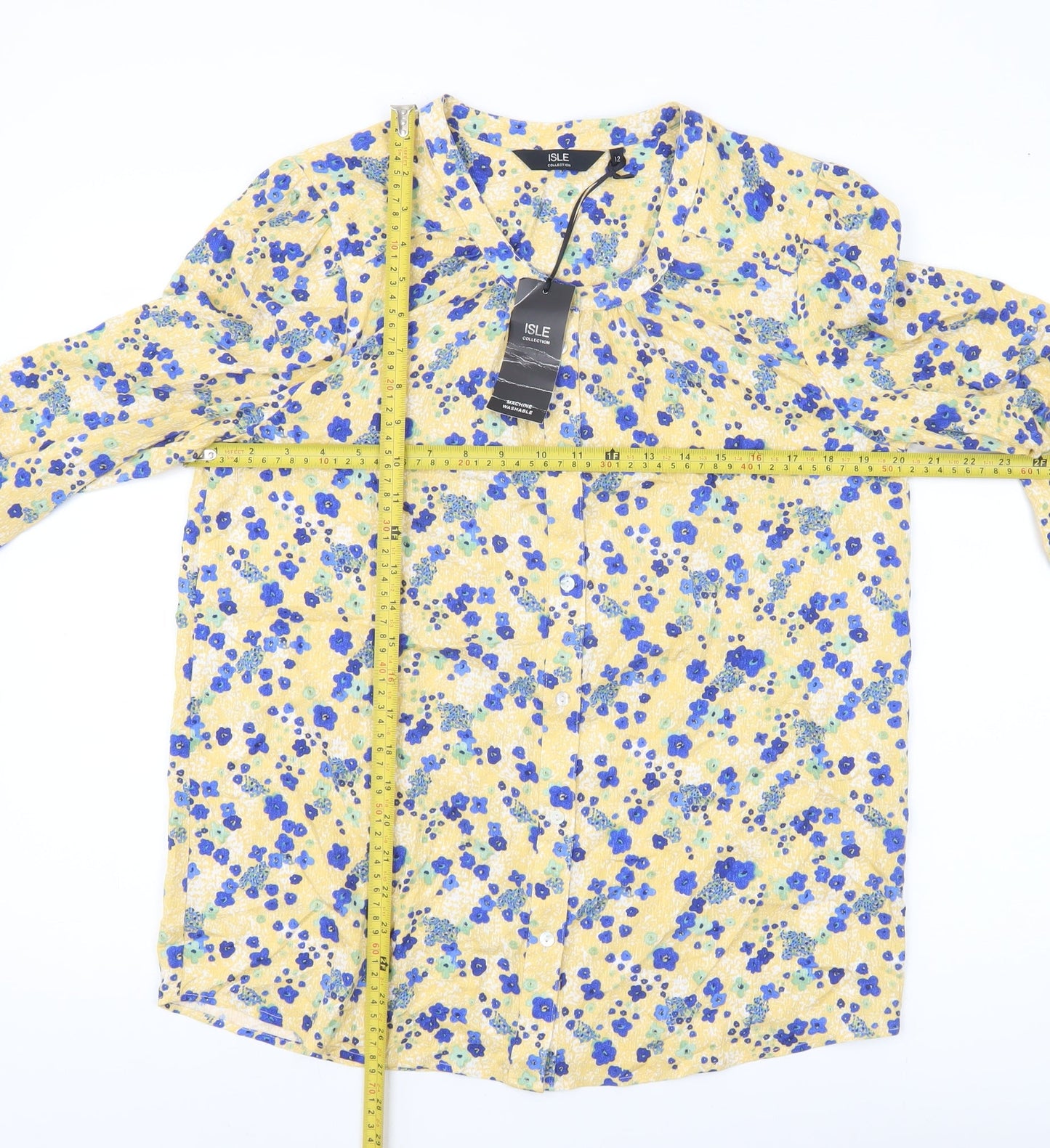 Isle Collection Womens Multicoloured Floral Blouse Size 12