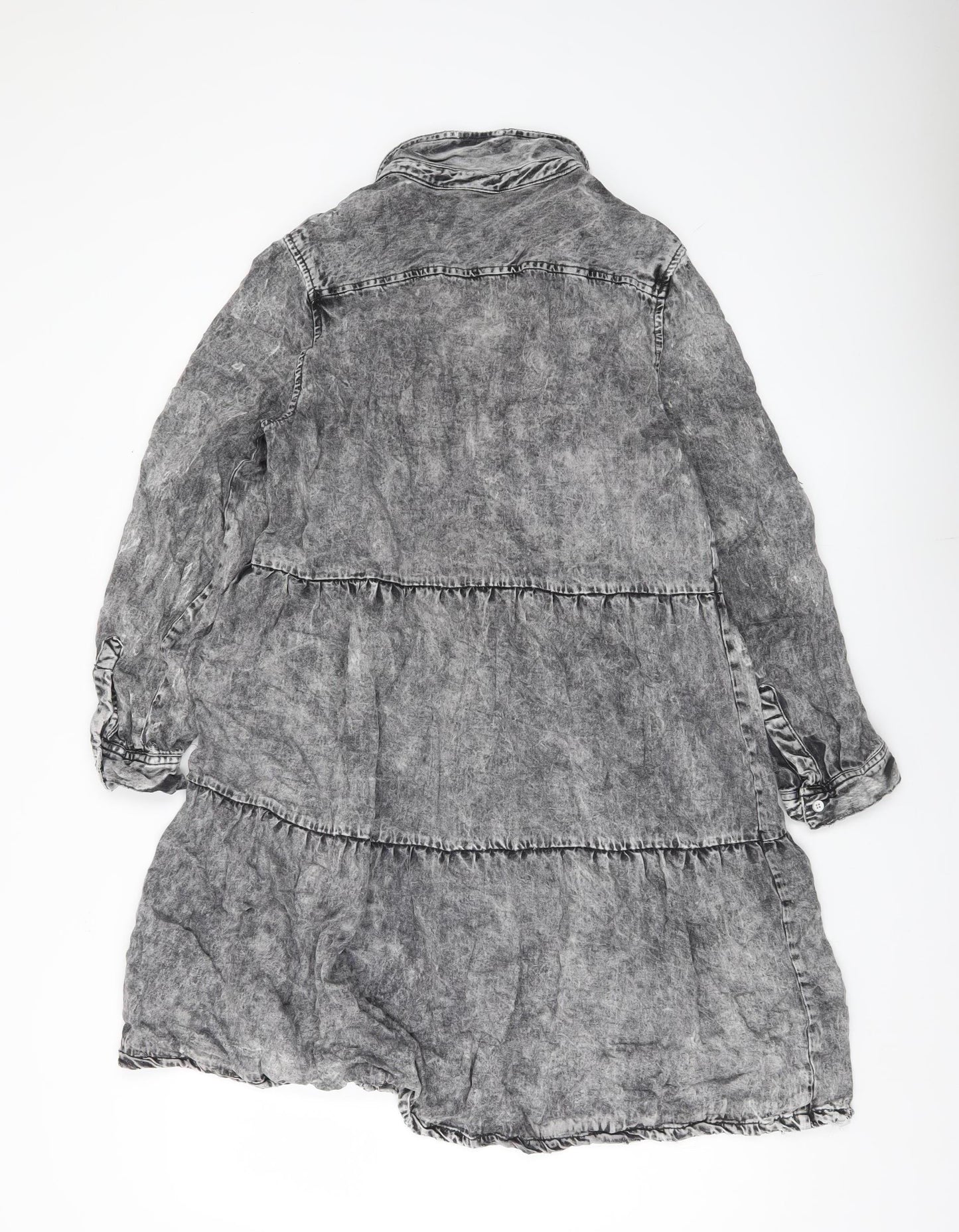 Velvet Heart Women’s Grey Shirt Dress M Lyocell Rayon Casual Travel