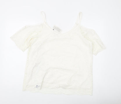 Womens UK Size 18 Soon White Camisole Blouse