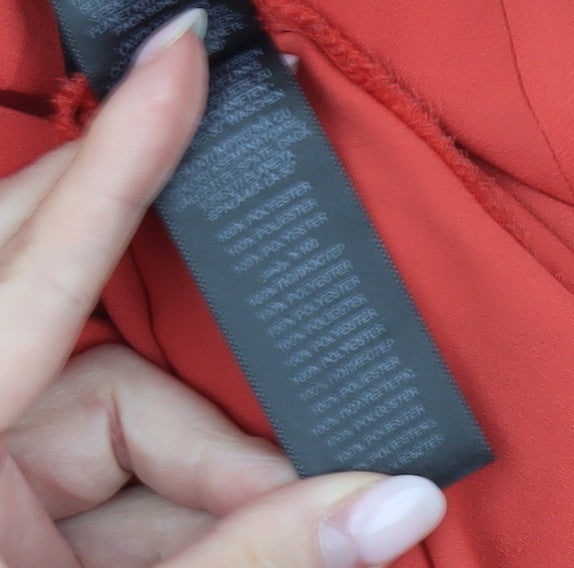 Betty Jackson Black Women’s Red Blouse Size 18 Tunic Long Sleeve