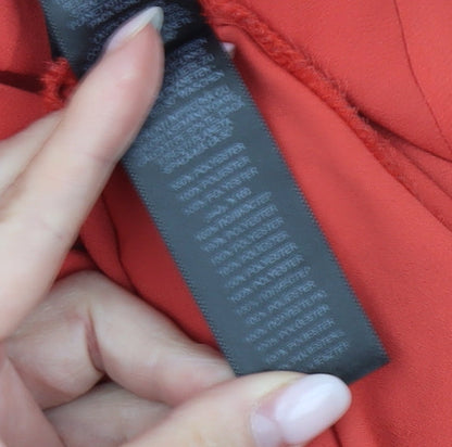 Betty Jackson Black Women’s Red Blouse Size 18 Tunic Long Sleeve