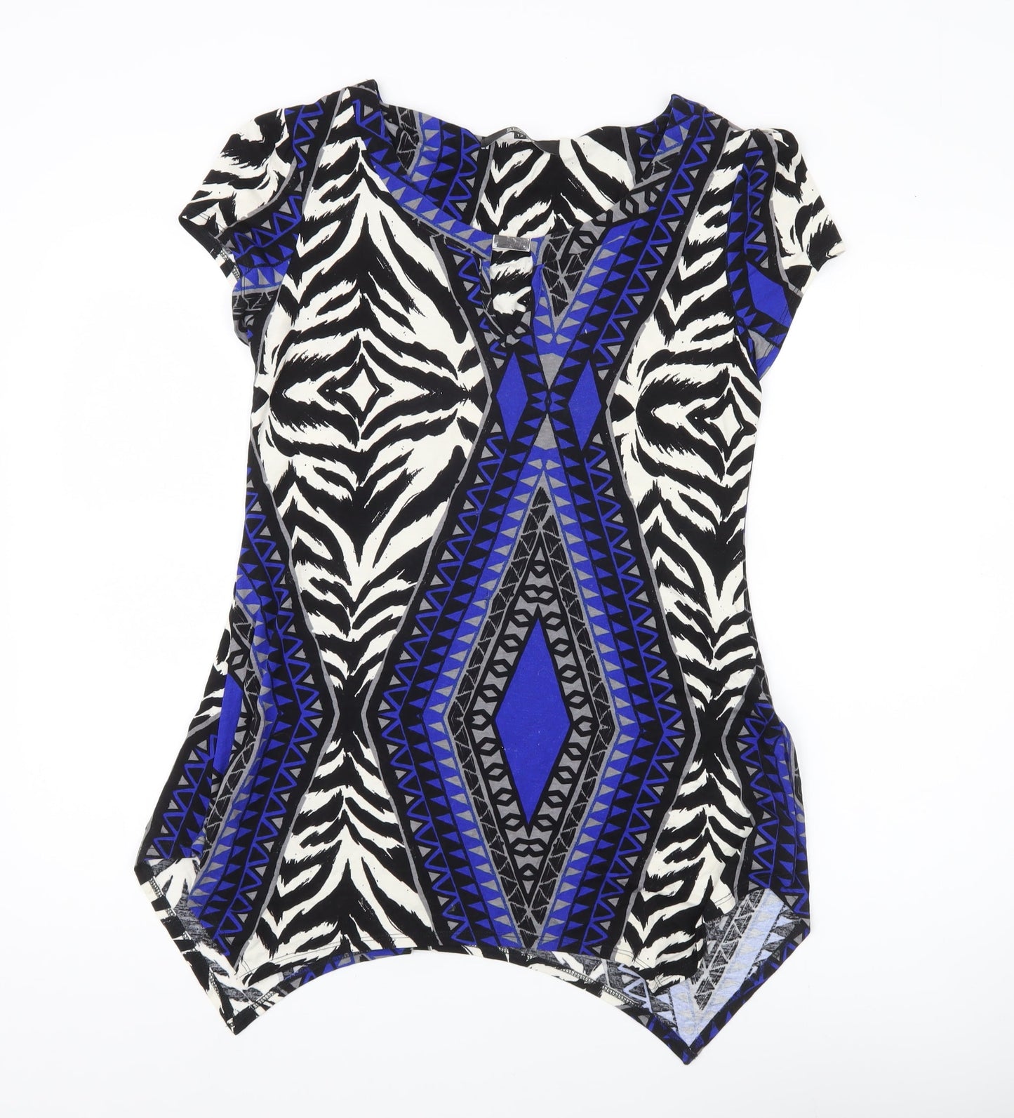Womens UK Size 12 Star by Julien Macdonald Multicoloured Tunic T-Shirt