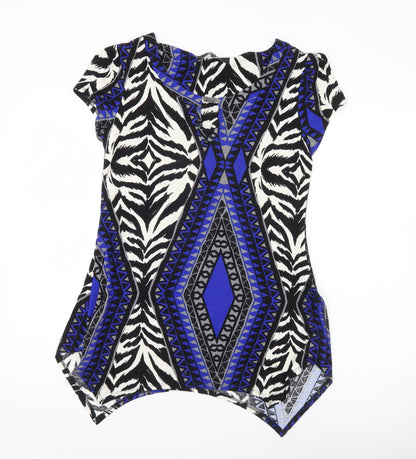 Womens UK Size 12 Star by Julien Macdonald Multicoloured Tunic T-Shirt