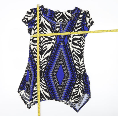 Womens UK Size 12 Star by Julien Macdonald Multicoloured Tunic T-Shirt