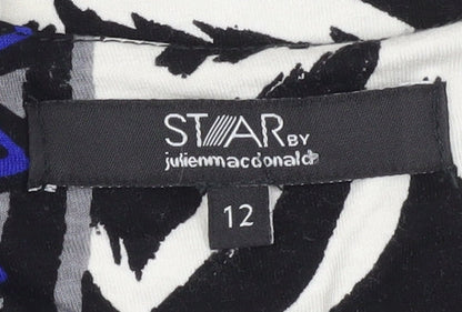 Womens UK Size 12 Star by Julien Macdonald Multicoloured Tunic T-Shirt
