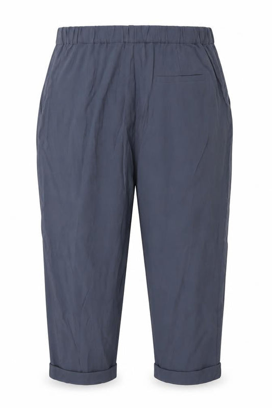 Womens UK Size 14 Oasis Regular Fit Cropped Blue Trousers