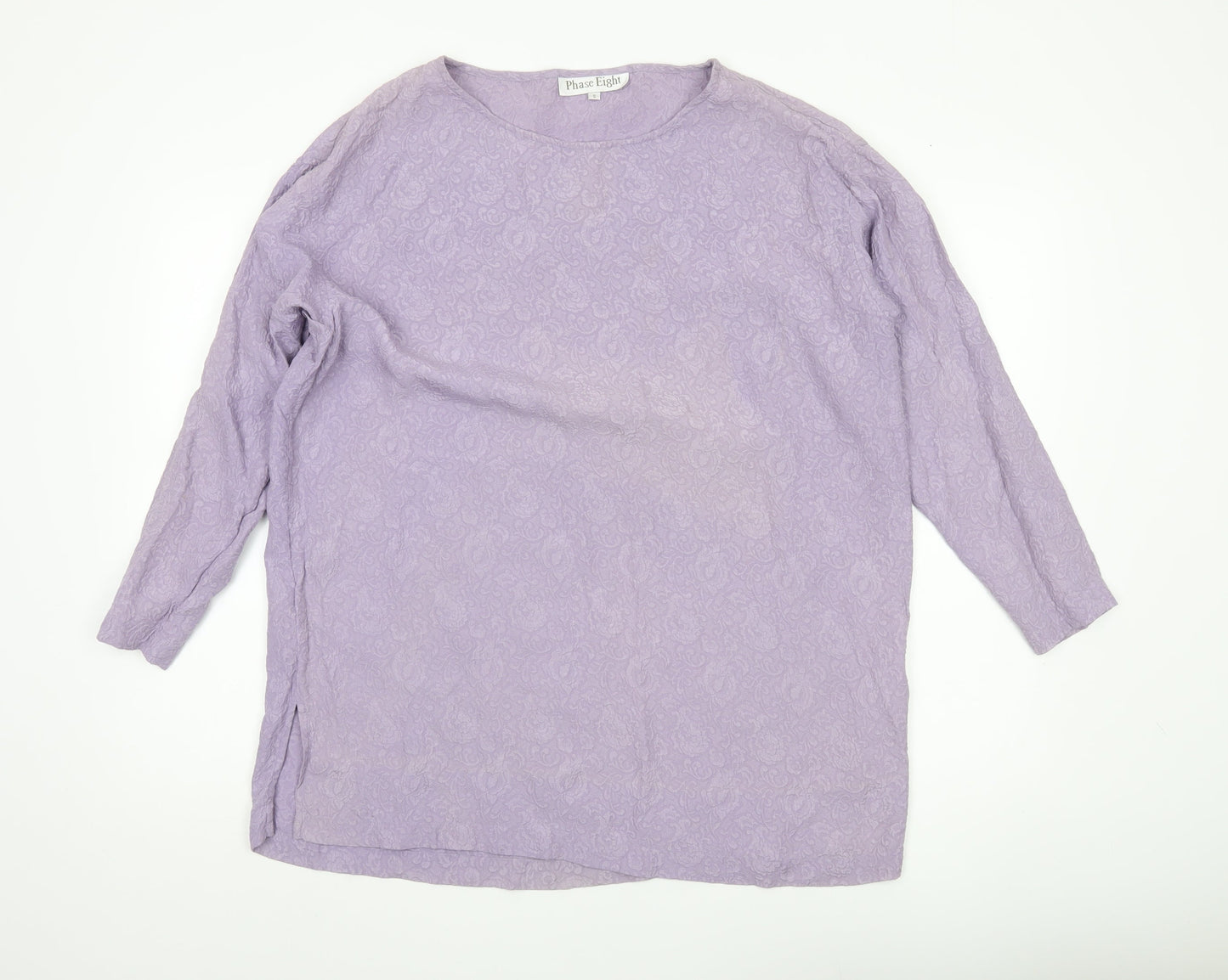 Womens UK Size S Phase Eight Purple Tunic Blouse