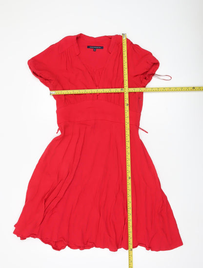 French Connection Women’s Red Size 12 A-Line Knee Length Dress