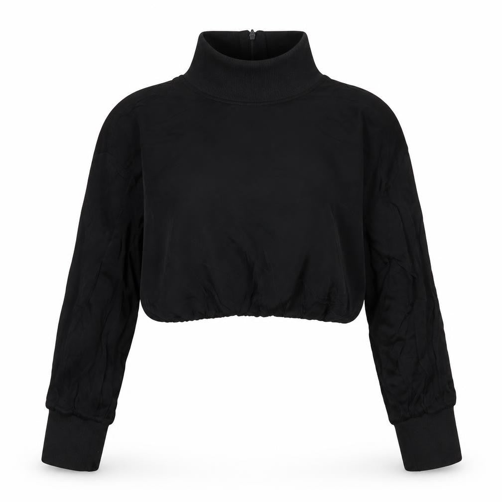 Womens UK Size S Zara Black Cropped Blouse