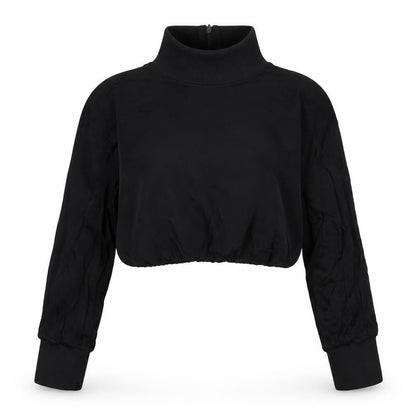 Womens UK Size S Zara Black Cropped Blouse