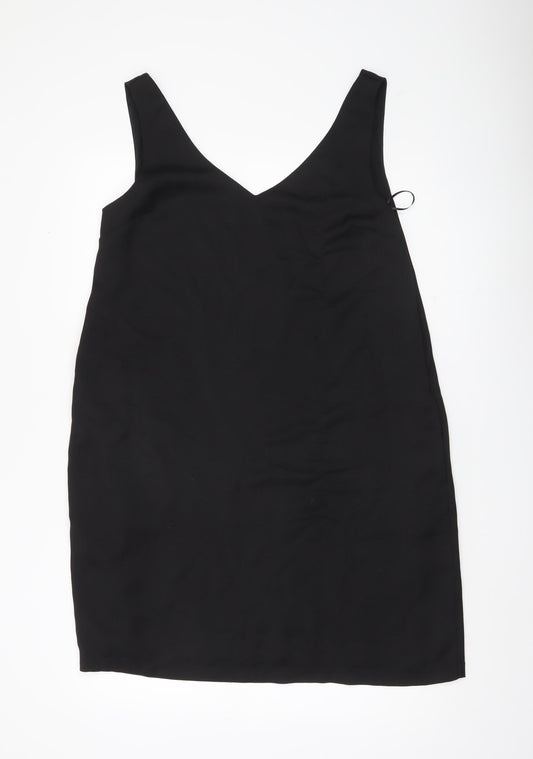 Hush Womens Black Size 12 Slip Dress V-Neck Sleeveless Lined
