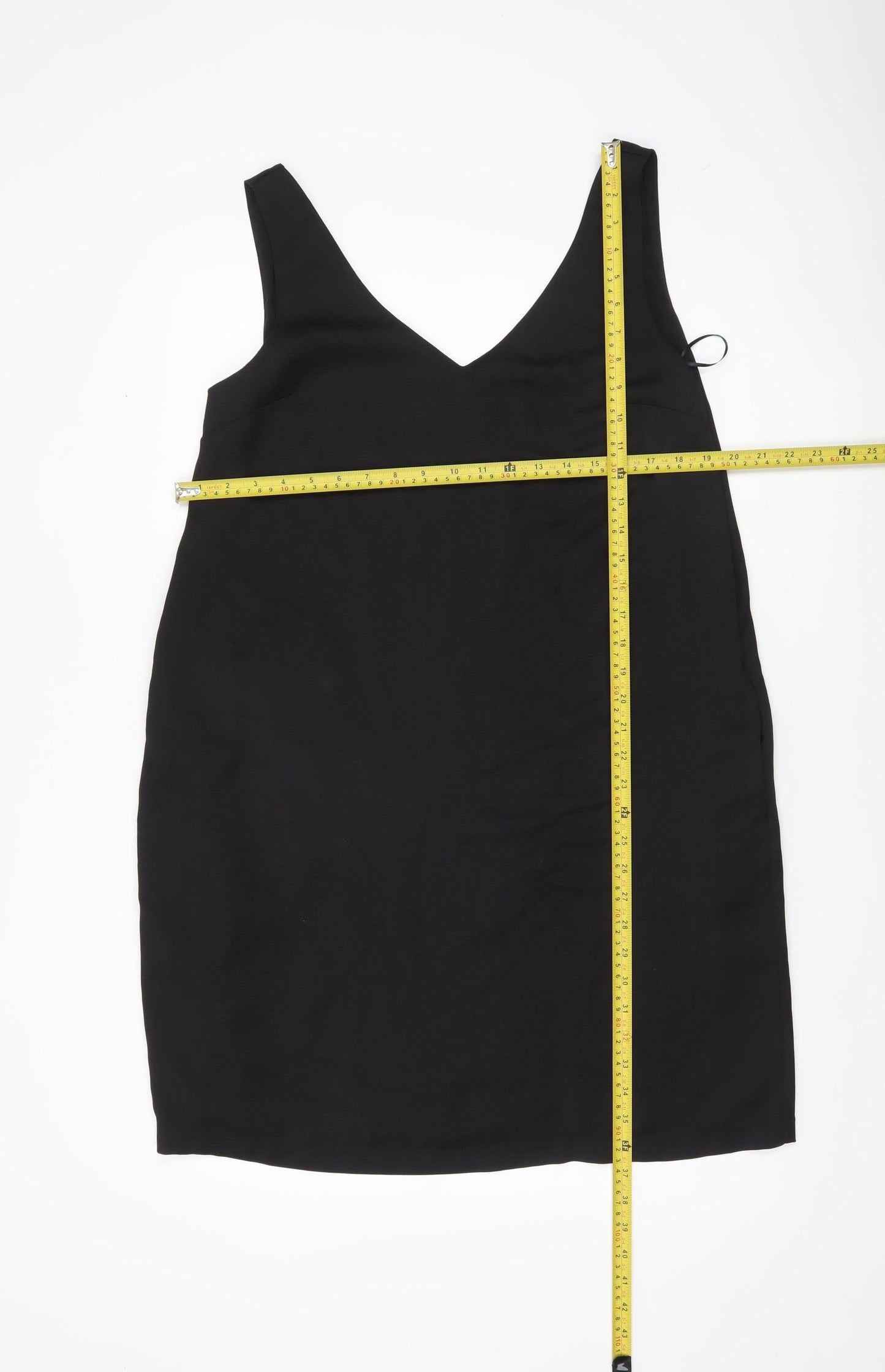 Hush Womens Black Size 12 Slip Dress V-Neck Sleeveless Lined
