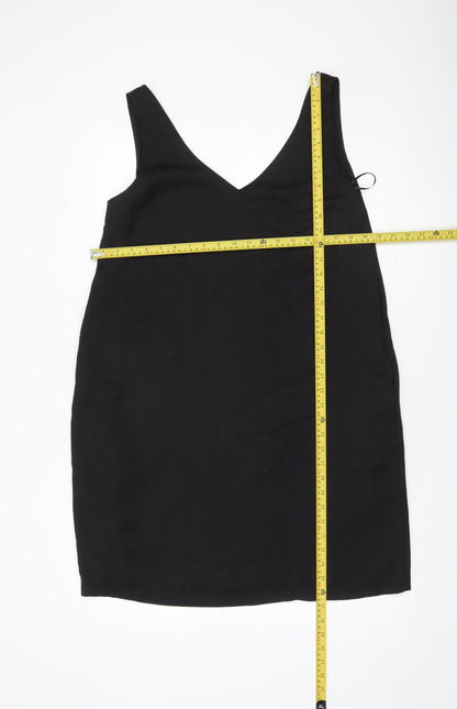 Hush Womens Black Size 12 Slip Dress V-Neck Sleeveless Lined