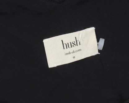 Hush Womens Black Size 12 Slip Dress V-Neck Sleeveless Lined