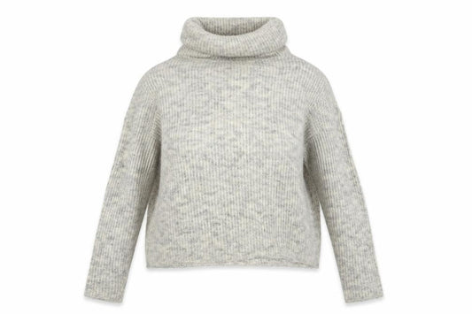 New Look Petite Women’s Grey Cold Shoulder Roll Neck Jumper Size 10