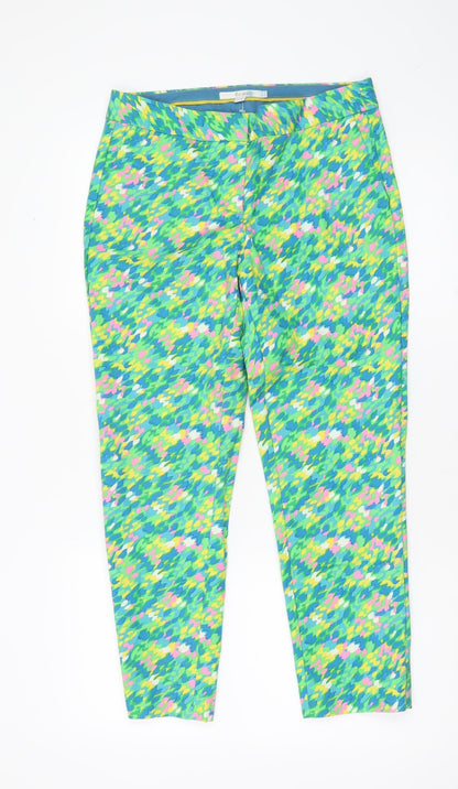 Boden Women’s Multicoloured Slim Fit Cropped Trousers Size 10