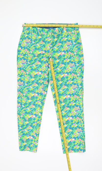Boden Women’s Multicoloured Slim Fit Cropped Trousers Size 10