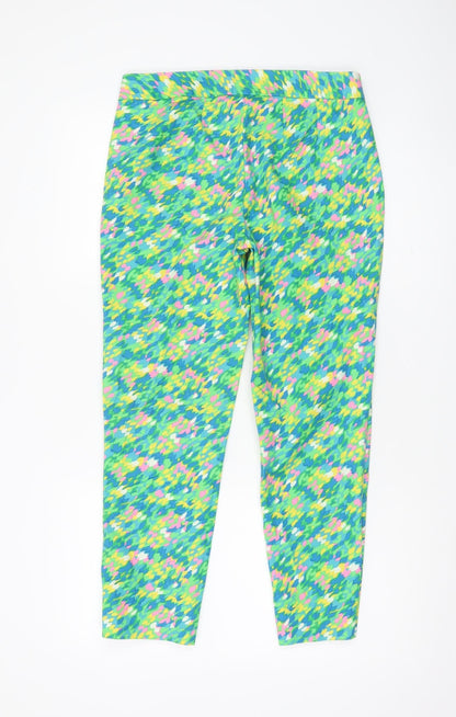 Boden Women’s Multicoloured Slim Fit Cropped Trousers Size 10