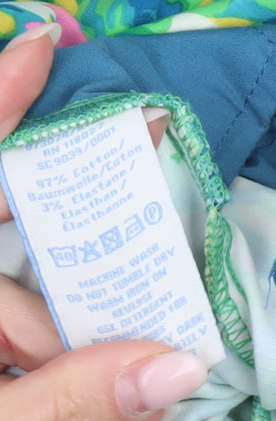 Boden Women’s Multicoloured Slim Fit Cropped Trousers Size 10