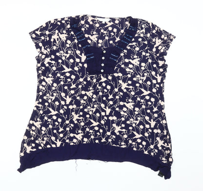Womens UK Size 20 RJR John Rocha Blue Tunic Blouse
