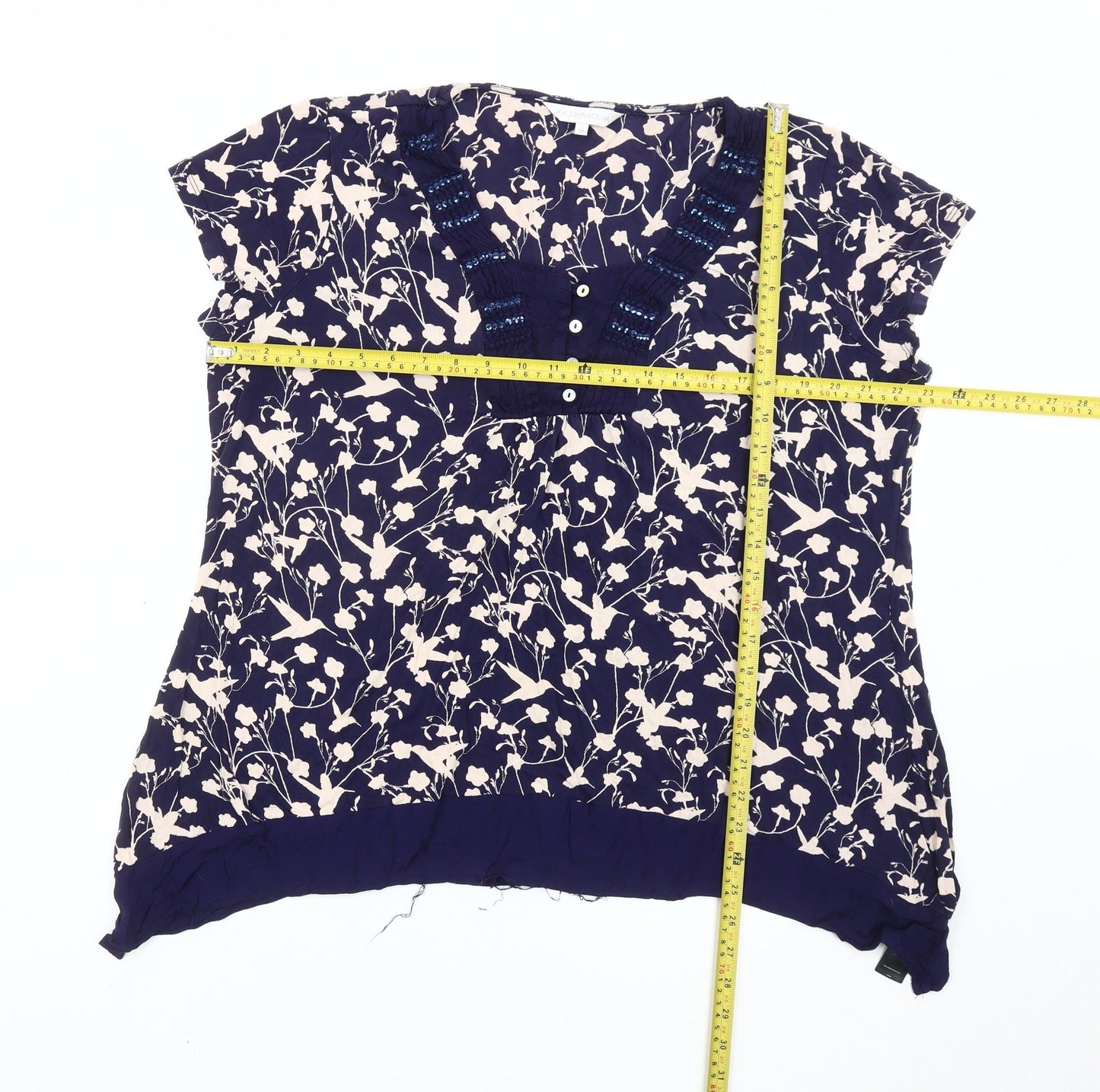 Womens UK Size 20 RJR John Rocha Blue Tunic Blouse