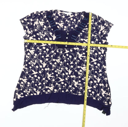 Womens UK Size 20 RJR John Rocha Blue Tunic Blouse