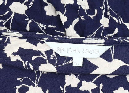 Womens UK Size 20 RJR John Rocha Blue Tunic Blouse