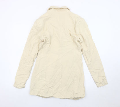 PrettyLittleThing Women’s Beige Jacket UK 8 Viscose Notch Lapel