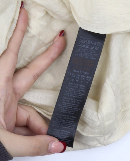 PrettyLittleThing Women’s Beige Jacket UK 8 Viscose Notch Lapel