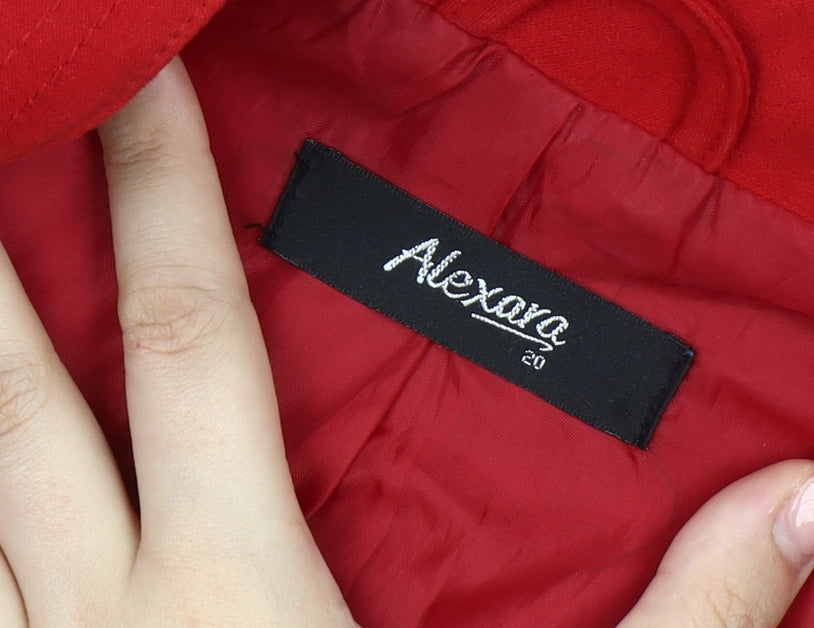 Womens UK Size 20 Alexara Red Basic Jacket