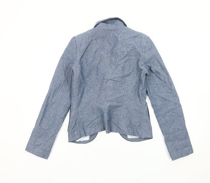 Atmosphere Women’s Blue Chambray Blazer Size 6 UK Single Breasted