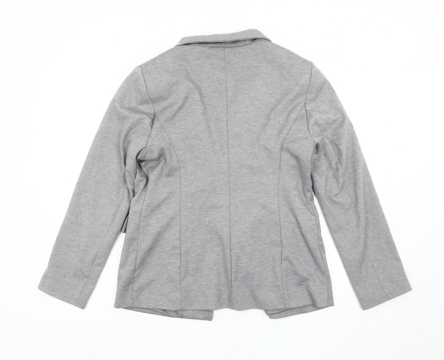 Primark Women’s Grey Blazer UK 14 Regular Fit Single Breasted