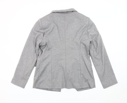 Primark Women’s Grey Blazer UK 14 Regular Fit Single Breasted