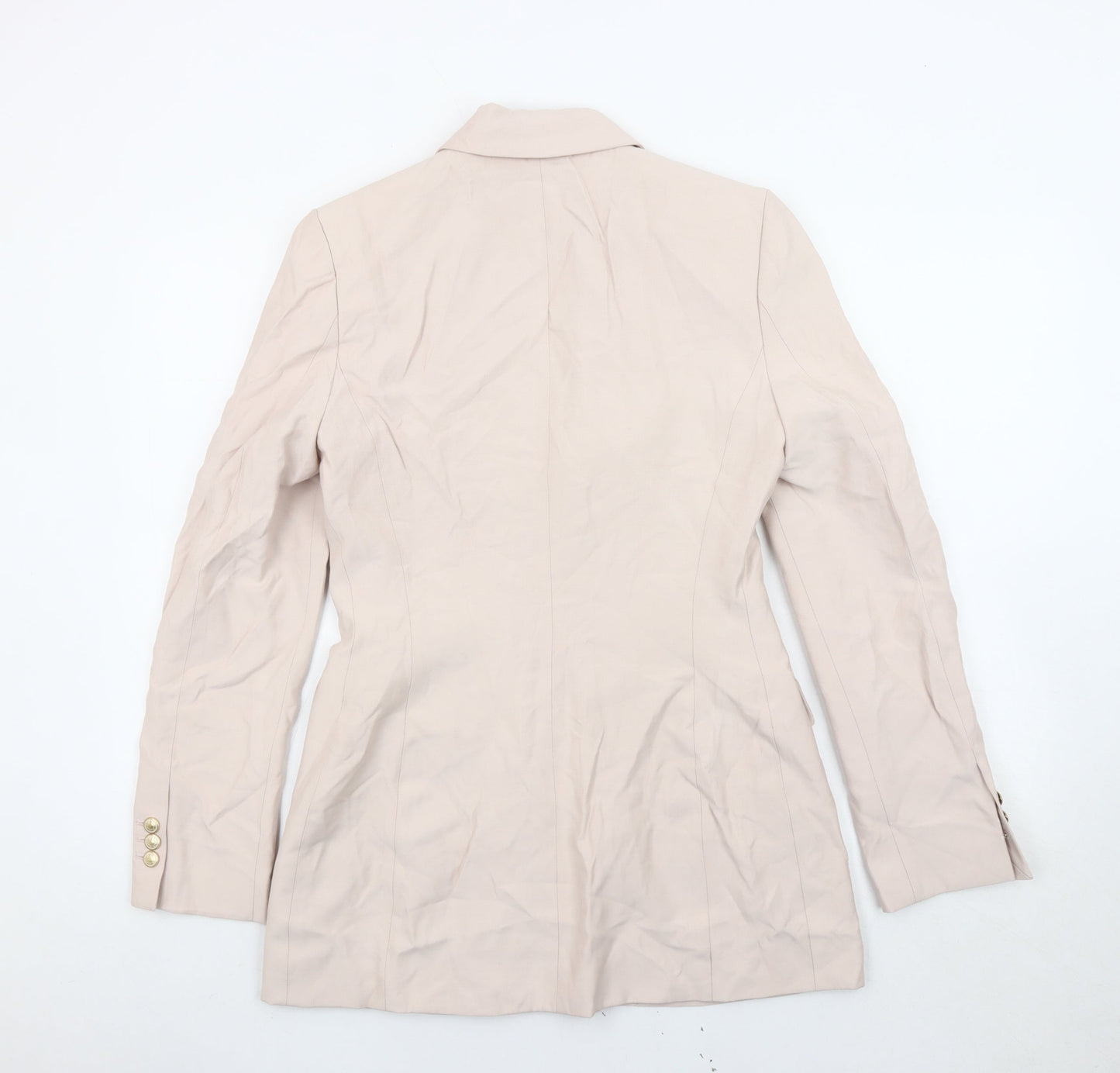 Zara Women Beige Tailored Blazer Jacket Size S Single Breasted