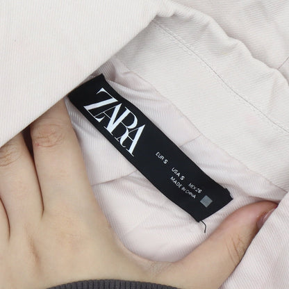 Zara Women Beige Tailored Blazer Jacket Size S Single Breasted